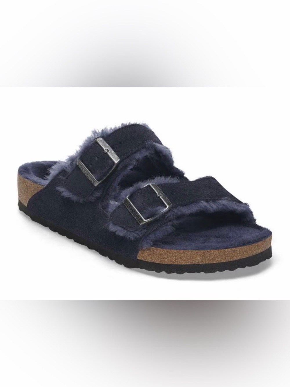 Birkenstock Arizona Shearling Midnight Blue Sandals